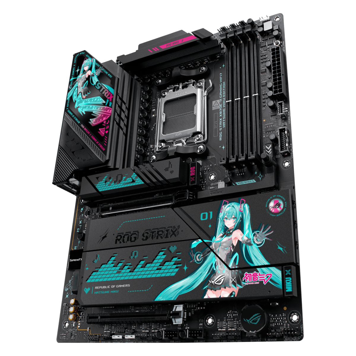 ASUS ROG STRIX X870E - H GAMING WiFi7 HATSUNE MIKU Edition | AM5 ATX Motherboard -  - Vektra Computers LLC
