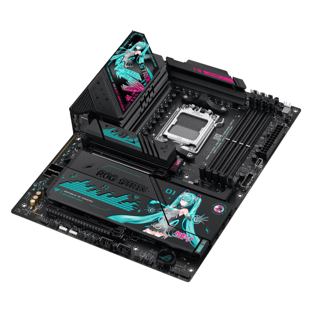 ASUS ROG STRIX X870E - H GAMING WiFi7 HATSUNE MIKU Edition | AM5 ATX Motherboard -  - Vektra Computers LLC
