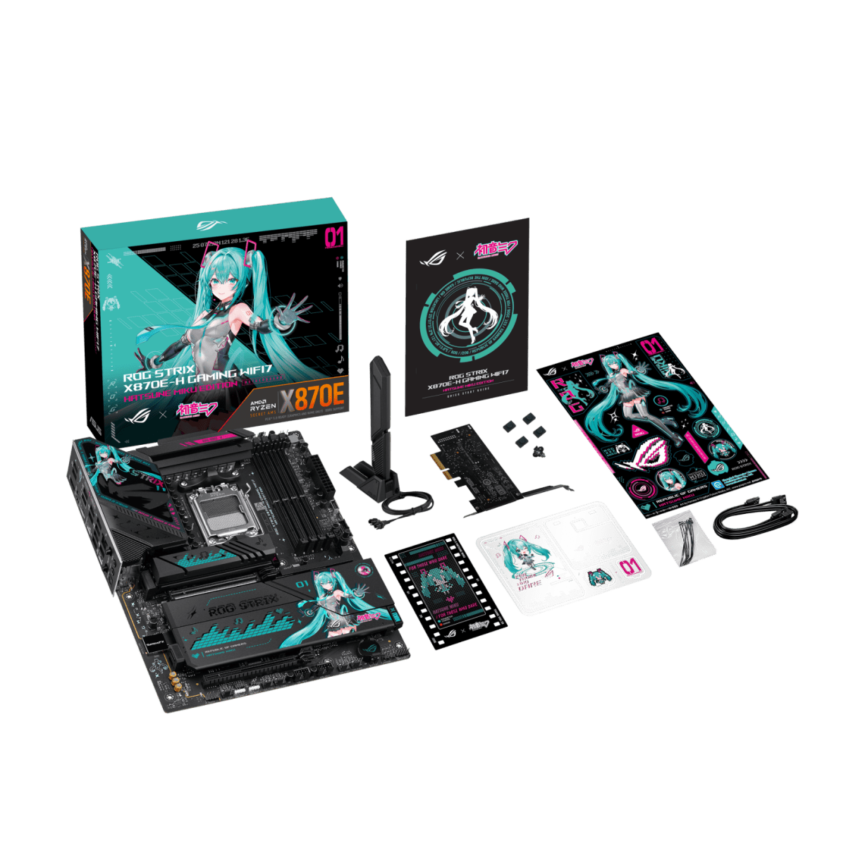 ASUS ROG STRIX X870E - H GAMING WiFi7 HATSUNE MIKU Edition | AM5 ATX Motherboard -  - Vektra Computers LLC