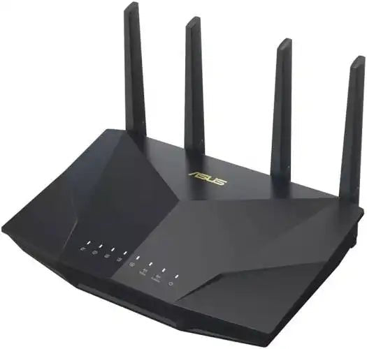 ASUS RT - AX5400 Dual Band WiFi 6 Extendable Router, Up to 5,400 Mbps Speed, Built - in VPN, AiProtection Pro Network Security, Parental Control, Instant Guard, AiMesh - Compatible, Black | 90IG0860 - MO9B00 - 4711387016824 - Vektra Computers LLC