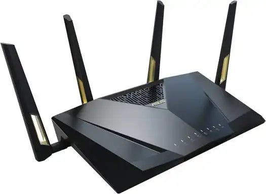 Asus RT - AX88U Pro AX6000 Dual Band WiFi 6 Router, Dual 2.5G Port, 2.0 GHz Quad Core CPU, Ai Protection Pro, WPA3, Mesh WiFi Support, WAN Aggregation, External Antenna x 4, Black | 90IG0820 - MU9A00 - 4711081911111 - Vektra Computers LLC