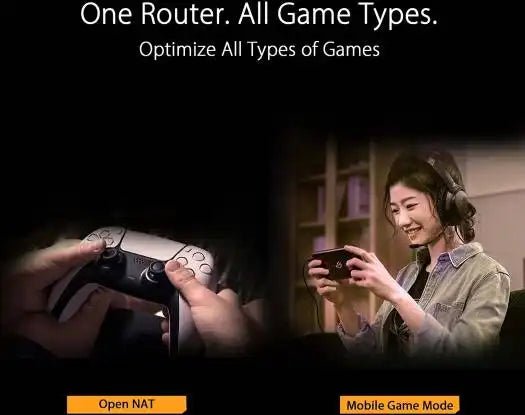 ASUS TUF Gaming AX4200 Dual Band WiFi 6 Gaming Router, With Mobile Game Mode, 2.5Gbps Port, 2.4 GHz Radio Frequency, 3 Steps Port Forwarding, AiMesh, Ai Protection Pro, Black | 90IG07Q0 - MU9100 - 4711081773177 - Vektra Computers LLC