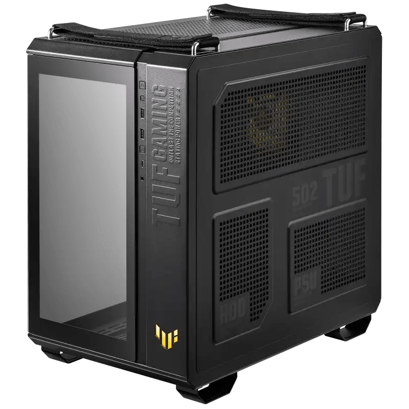 Asus Tuf GT502 Mid Tower ATX Gaming Case, Tempered Glass, 8 Expansion Slots, 360mm Radiator Support, 4 x 2.5