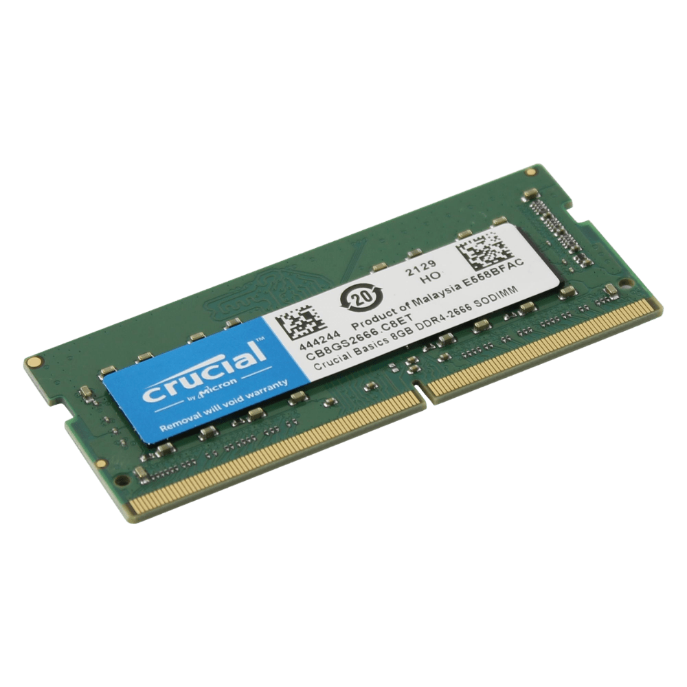 Crucial Basics 8GB DDR4 2666MHz SO - DIMM Laptop Memory | CB8GS2666.C8ET - 649528900470 - Vektra Computers LLC