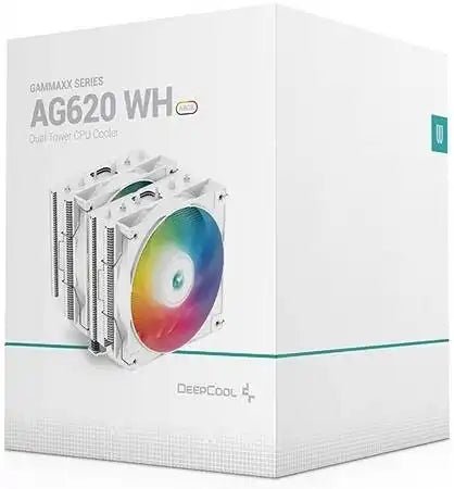 DeepCool AG620 ARGB Dual - Tower 120mm White Air Cooler | R - AG620 - WHANMN - G - 2 | - Vektra Computers LLC