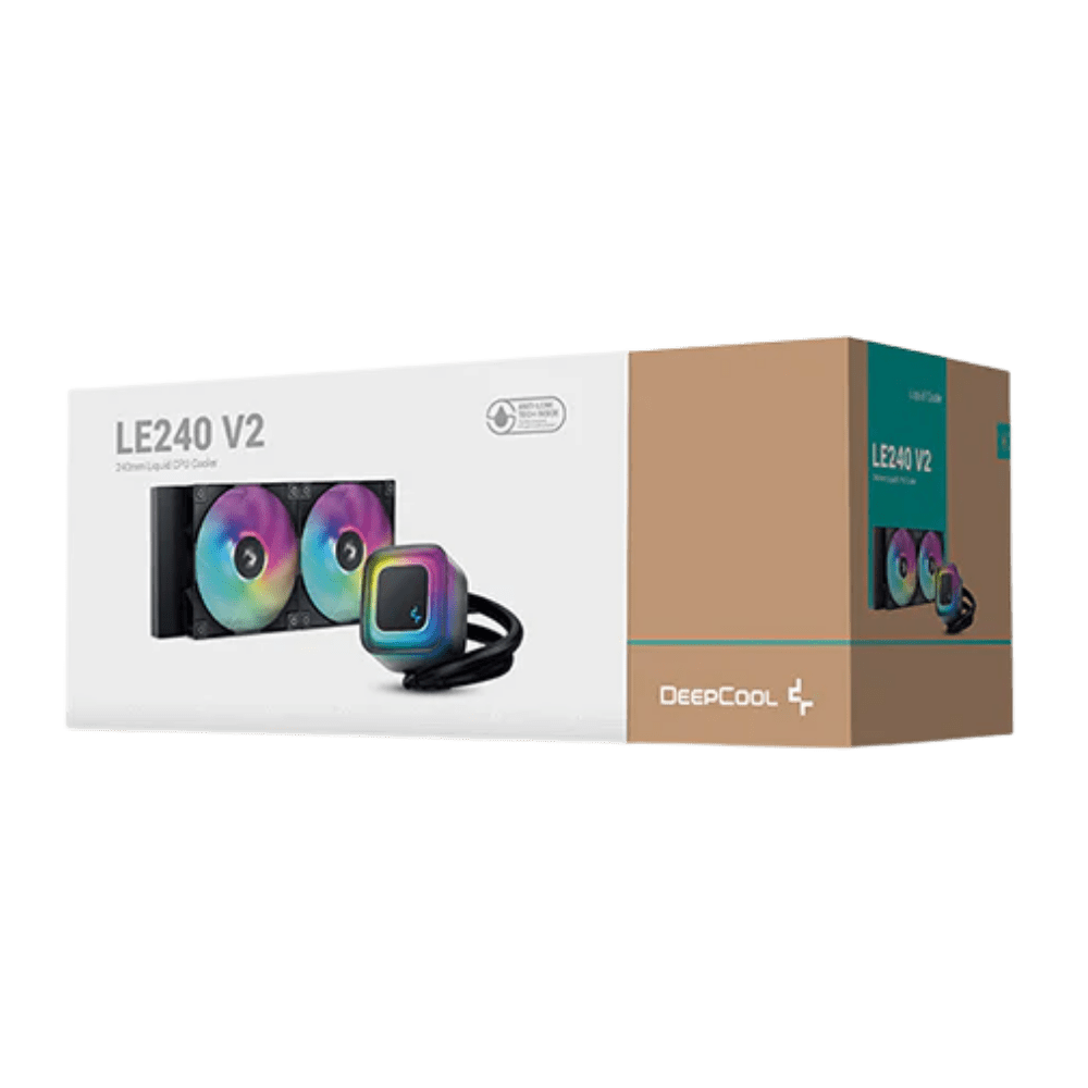 DeepCool LE240 V2 240mm ARGB Liquid CPU Cooler – Black (AM5 / LGA1851 Compatible) | R - LE240 - BKAMMC - G - 2 - 6933412729211 - Vektra Computers LLC
