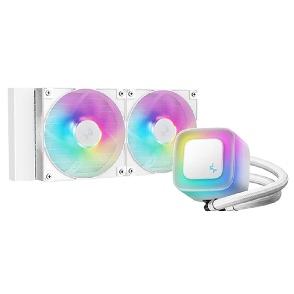 DeepCool LE240 WH V2 240mm ARGB Liquid CPU Cooler – White (AM5 / LGA1851 Compatible) | R - LE240 - WHAMMN - G - 2 - 6933412729297 - Vektra Computers LLC