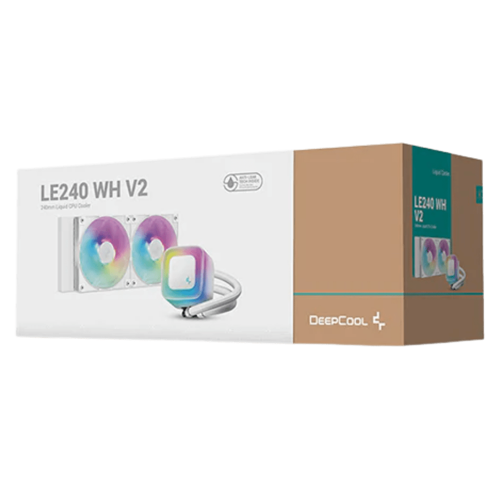 DeepCool LE240 WH V2 240mm ARGB Liquid CPU Cooler – White (AM5 / LGA1851 Compatible) | R - LE240 - WHAMMN - G - 2 - 6933412729297 - Vektra Computers LLC
