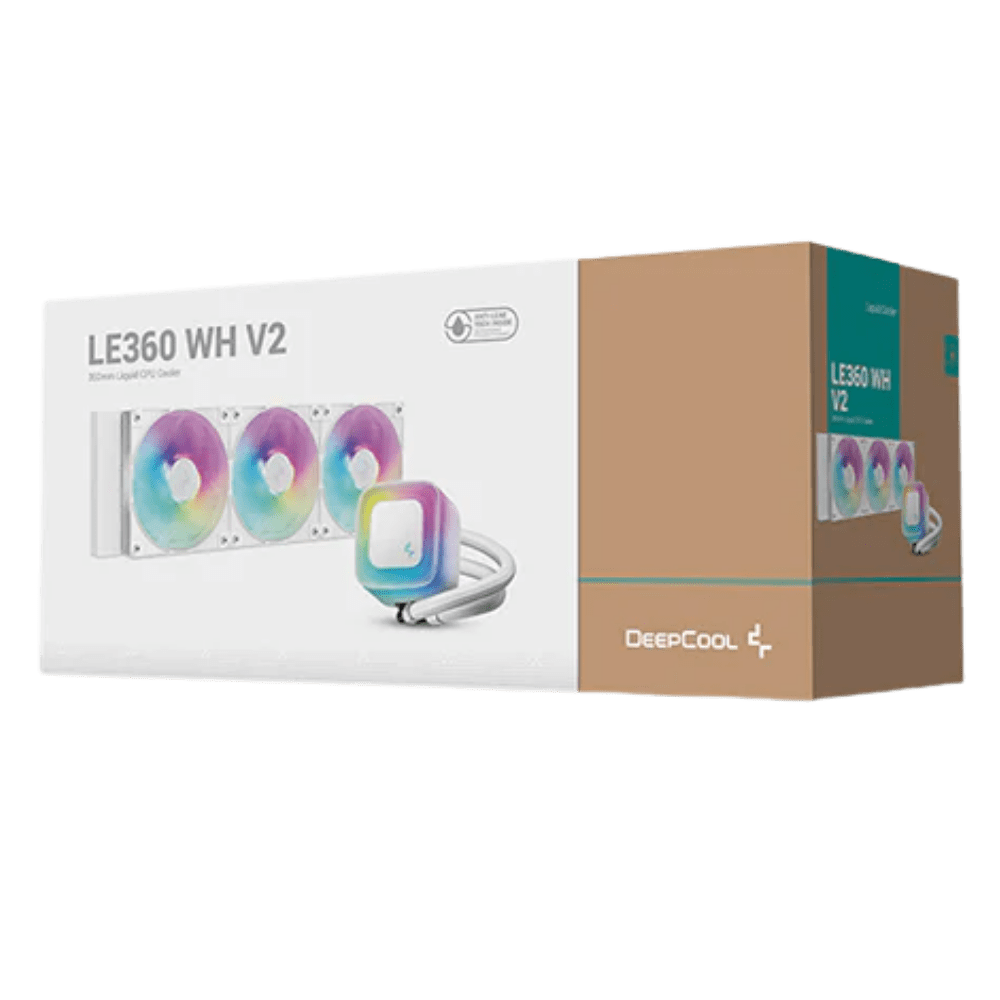 DeepCool LE360 WH V2 360 mm ARGB Liquid CPU Cooler – White (AM5 / LGA1851 Compatible) | R - LE360 - WHAMMN - G - 2 - 6933412729303 - Vektra Computers LLC