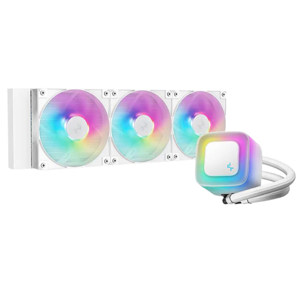DeepCool LE360 WH V2 360 mm ARGB Liquid CPU Cooler – White (AM5 / LGA1851 Compatible) | R - LE360 - WHAMMN - G - 2 - 6933412729303 - Vektra Computers LLC