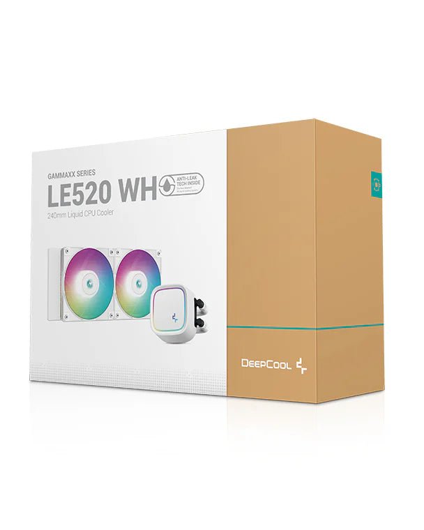 DeepCool LE520 WH White AIO Liquid CPU Cooler | R - LE520 - WHAMMN - G - 1 | - Vektra Computers LLC
