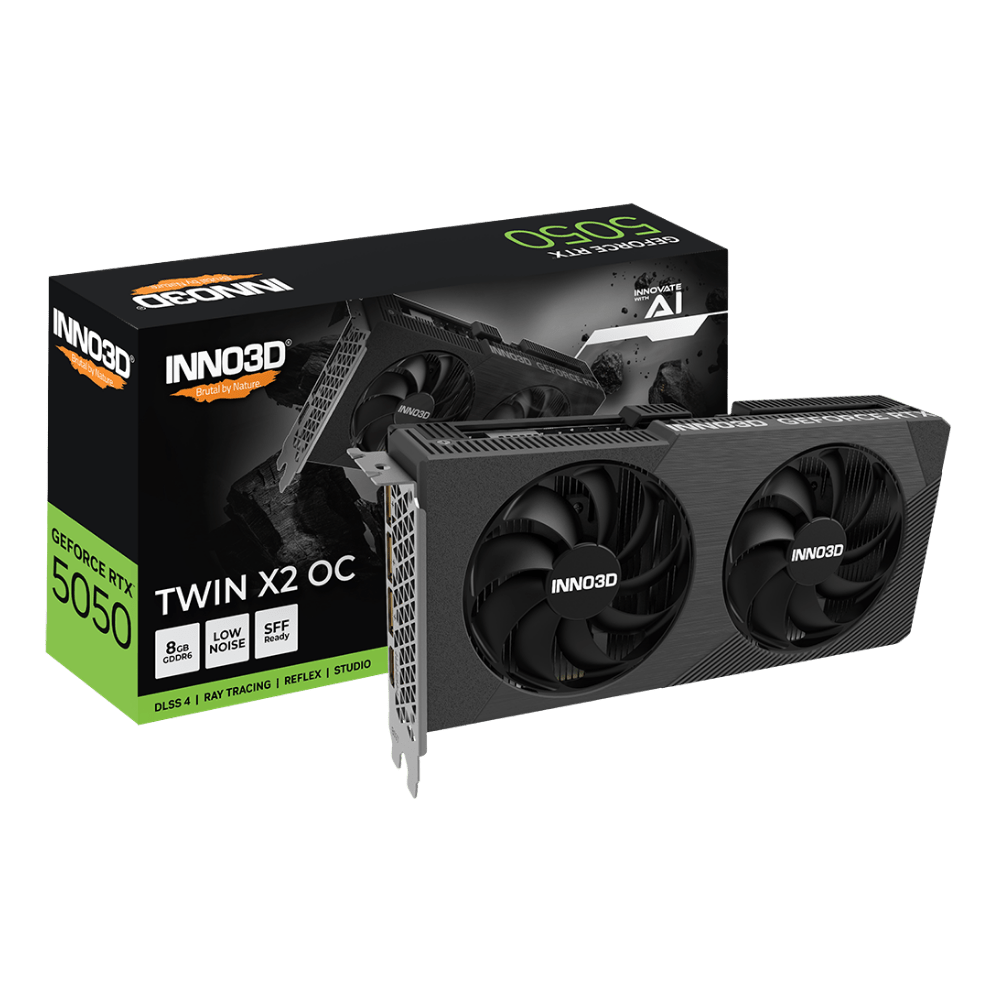Inno3D GeForce RTX 5050 8GB Twin X2 OC Graphics Card - 8886307701749 - Vektra Computers LLC