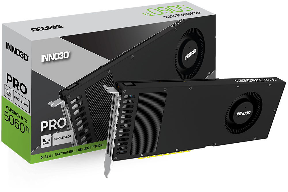 INNO3D GeForce RTX 5060Ti PRO Single Slot Graphics Card - 8886307705105 - Vektra Computers LLC