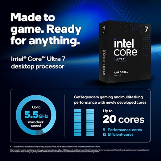 Intel Core Ultra 7 265KF Processor – 20 Cores/20 Threads - 5032037281980 - Vektra Computers LLC