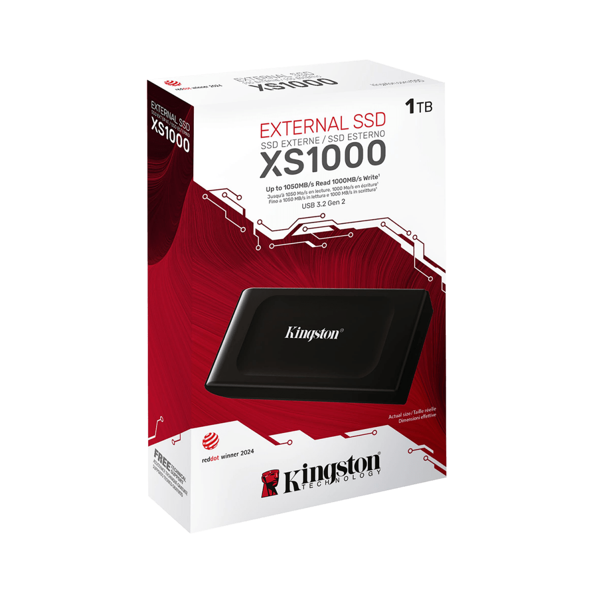 Kingston 1TB XS1000 USB 3.2 Gen 2 Portable SSD - 740617338515 - Vektra Computers LLC