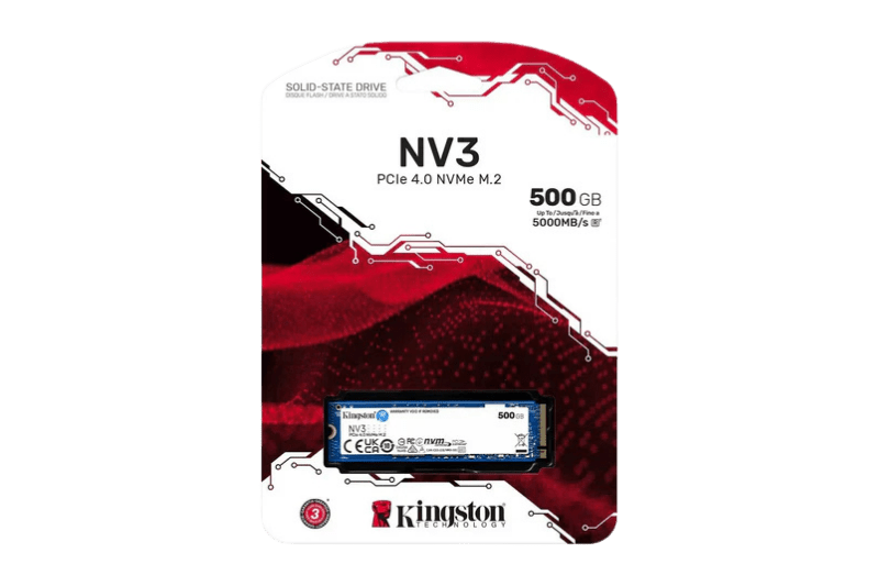 Kingston NV3 PCIe 4.0 NVMe SSD 500GB | SNV3S/500G - 740617344806 - Vektra Computers LLC
