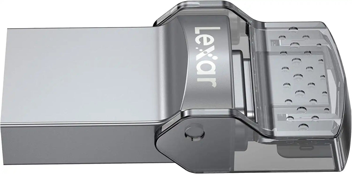 Lexar JumpDrive Dual Drive D35c USB 3.0 Type - C, 128GB Capacity, Up to 100Mbps Read, USB - C & USB - A Connectors, 256 - bit AES Encryption, Gray | LJDD35C128G - BNBNG - 843367121540 - Vektra Computers LLC