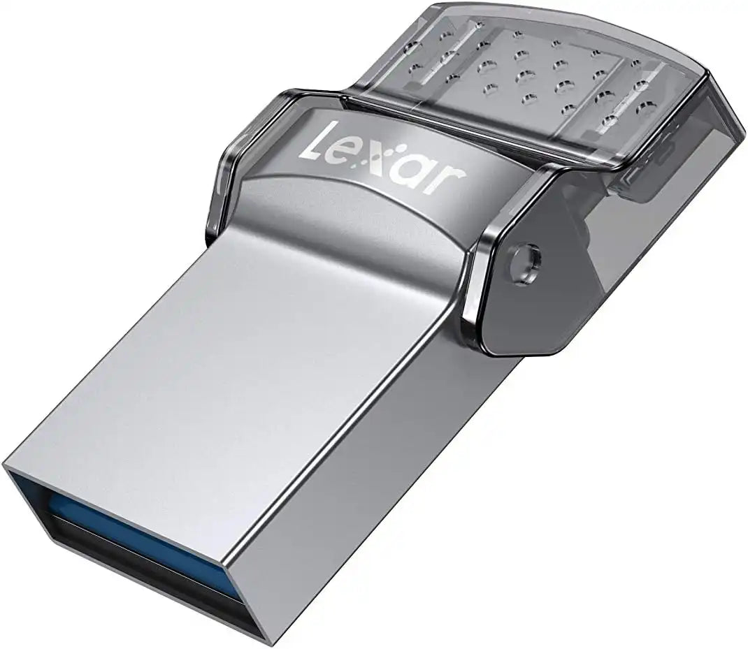 Lexar JumpDrive Dual Drive D35c USB 3.0 Type - C, 128GB Capacity, Up to 100Mbps Read, USB - C & USB - A Connectors, 256 - bit AES Encryption, Gray | LJDD35C128G - BNBNG - 843367121540 - Vektra Computers LLC