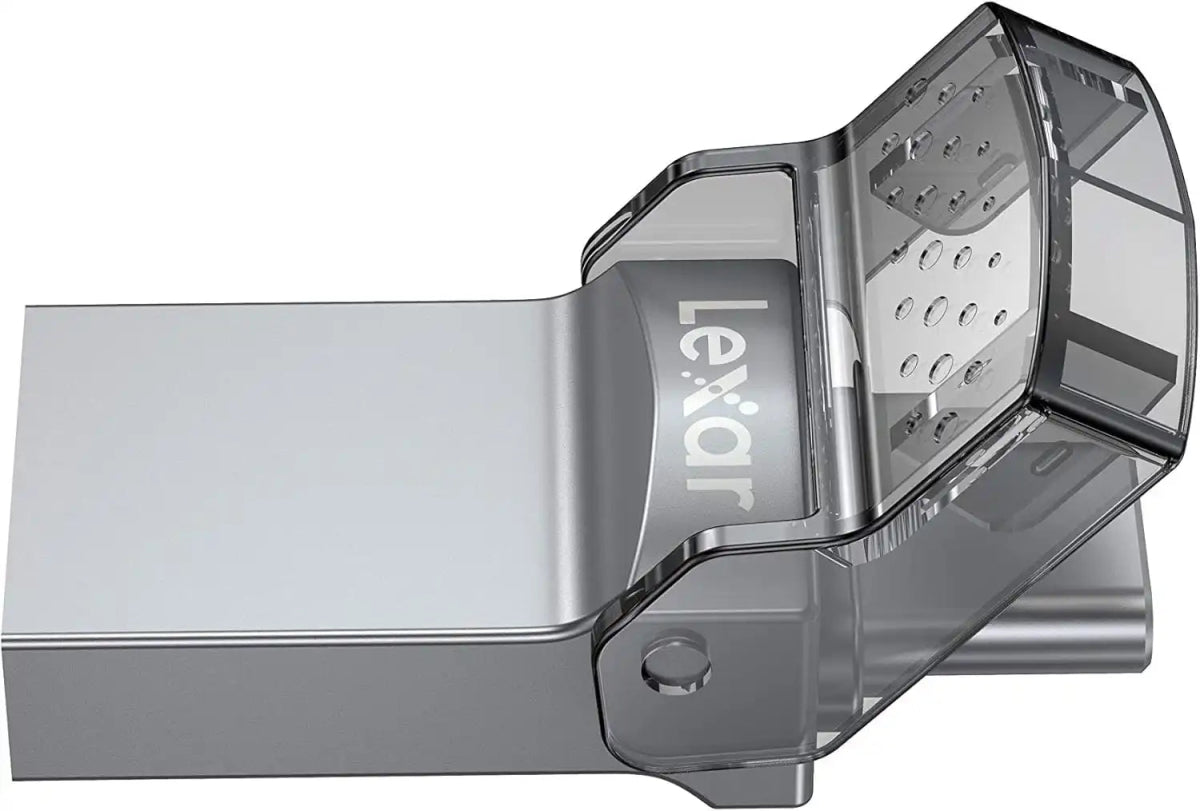 Lexar JumpDrive Dual Drive D35c USB 3.0 Type - C, 128GB Capacity, Up to 100Mbps Read, USB - C & USB - A Connectors, 256 - bit AES Encryption, Gray | LJDD35C128G - BNBNG - 843367121540 - Vektra Computers LLC