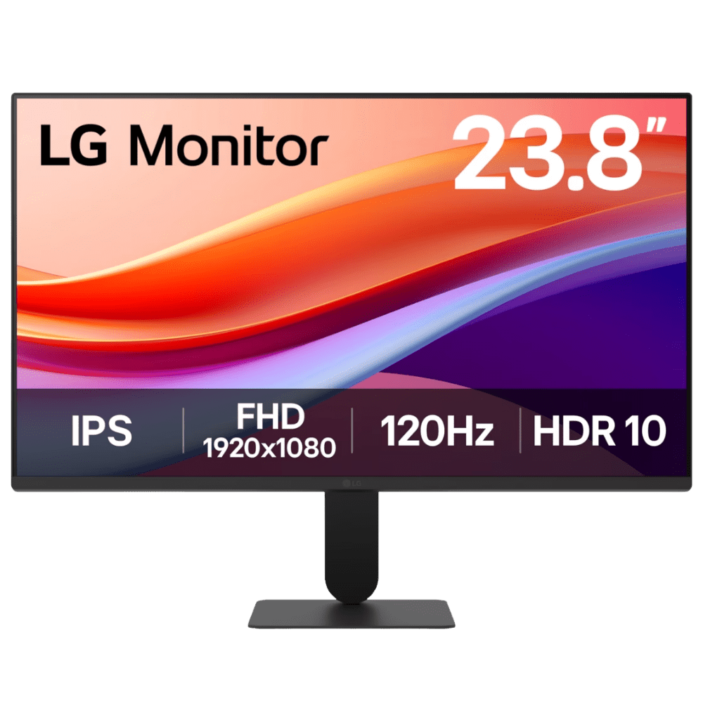 LG 23.8 Inch LG IPS FHD Monitor 120Hz 1ms Motion Blur Reduction HDR10 | 24U411A - B.AMAQ - 195174124550 - Vektra Computers LLC