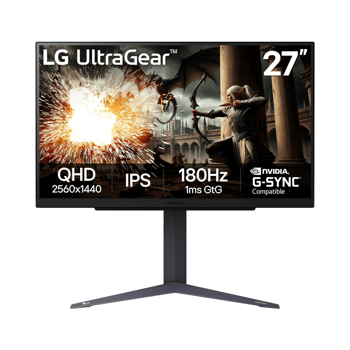 LG UltraGear 27GS75Q | 27" IPS 1440P QHD 180Hz Gaming Monitor - 8806096120156 - Vektra Computers LLC