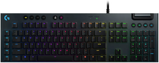 Logitech G815 Lightsync RGB Low - Profile Mechanical Gaming Keyboard, Low Profile GL Clicky Switches, LIGHTSYNC RGB Per Key Lighting, 5 Dedicated G - Keys, USB Inteface, Black | 920 - 009095 - Vektra Computers LLC