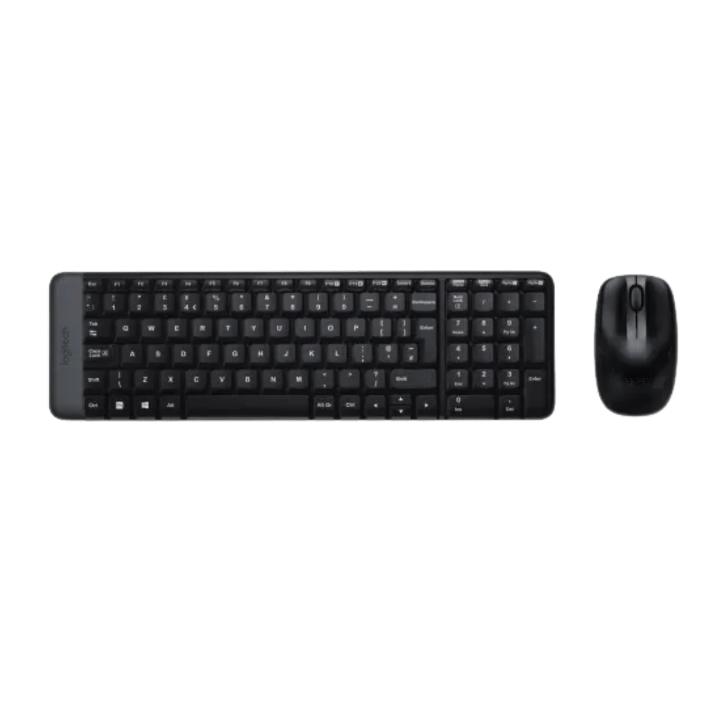 Logitech MK220 Wireless Keyboard and Mouse Combo (Black) US English | 920 - 003161 - 5099206029859 - Vektra Computers LLC