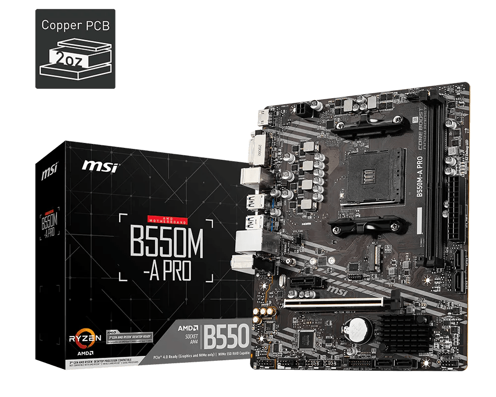MSI B550M-A PRO | AM4 mATX Motherboard -  - Vektra Computers LLC