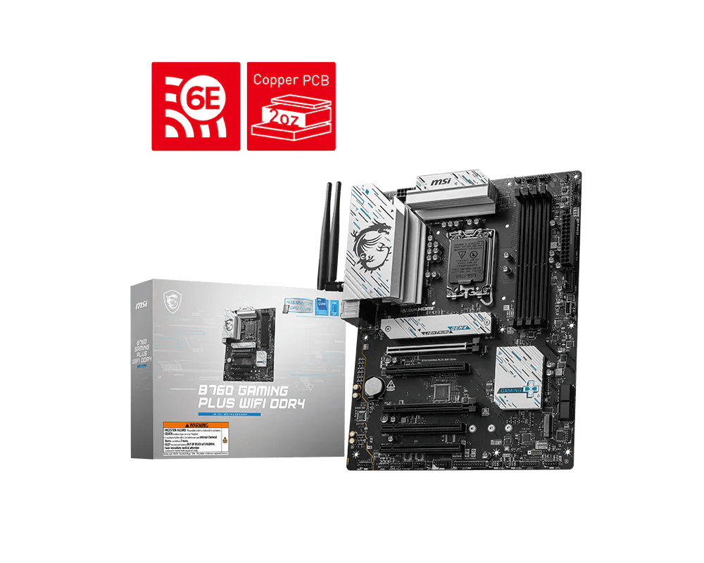 MSI B760 GAMING PLUS WIFI DDR4 | LGA1700 ATX Motherboard -  - Vektra Computers LLC