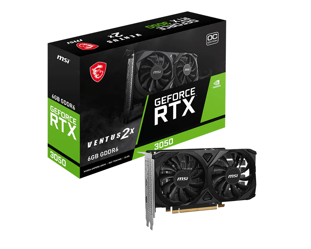 MSI GeForce RTX 3050 Ventus 2X E 6G OC Graphics Card -  - Vektra Computers LLC
