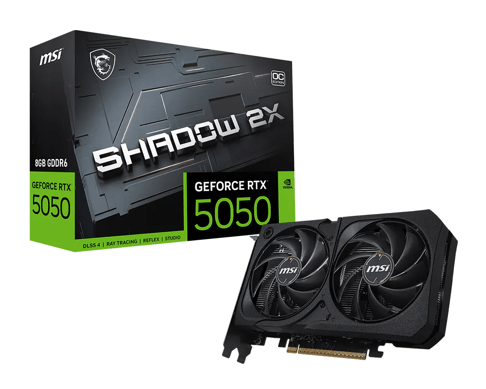 MSI GeForce RTX 5050 8GB Shadow 2X OC Graphics Card -  - Vektra Computers LLC
