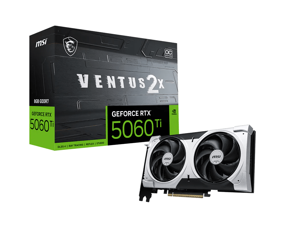 MSI GeForce RTX 5060Ti 8GB Ventus 2X OC Plus Graphics Card -  - Vektra Computers LLC