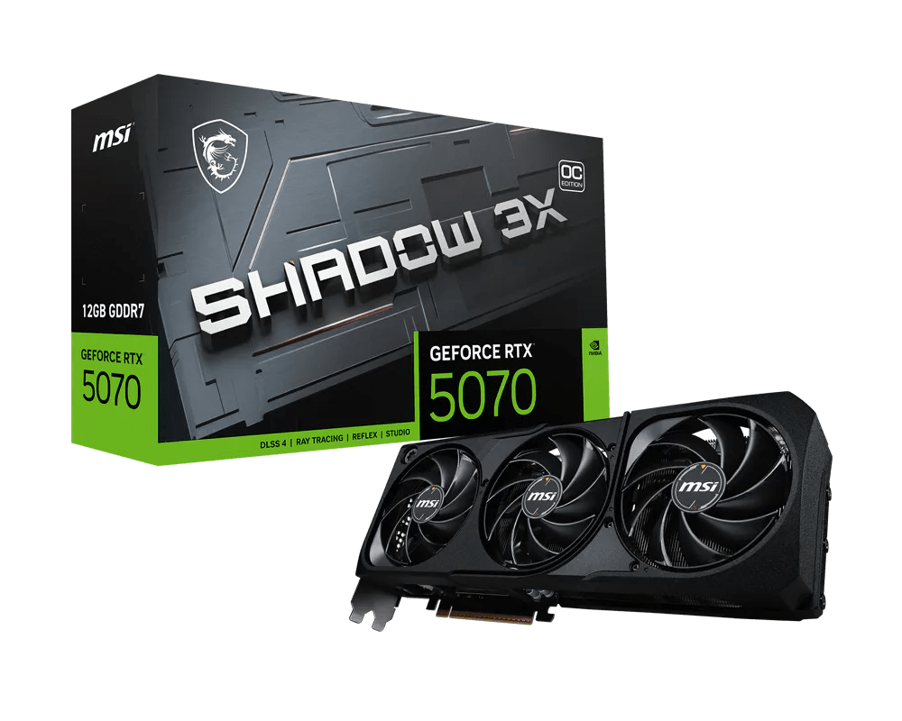 MSI GeForce RTX 5070 12GB Shadow 3X OC Graphics Card -  - Vektra Computers LLC