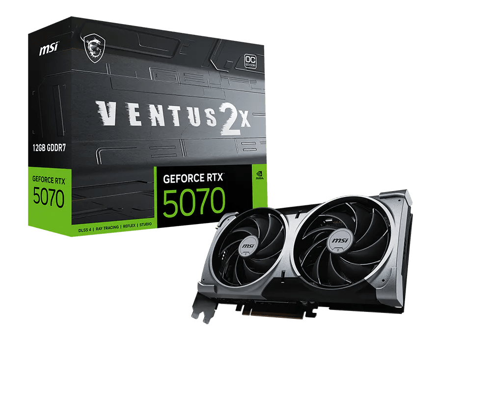 MSI GeForce RTX 5070 12GB Ventus 2X OC Graphics Card -  - Vektra Computers LLC
