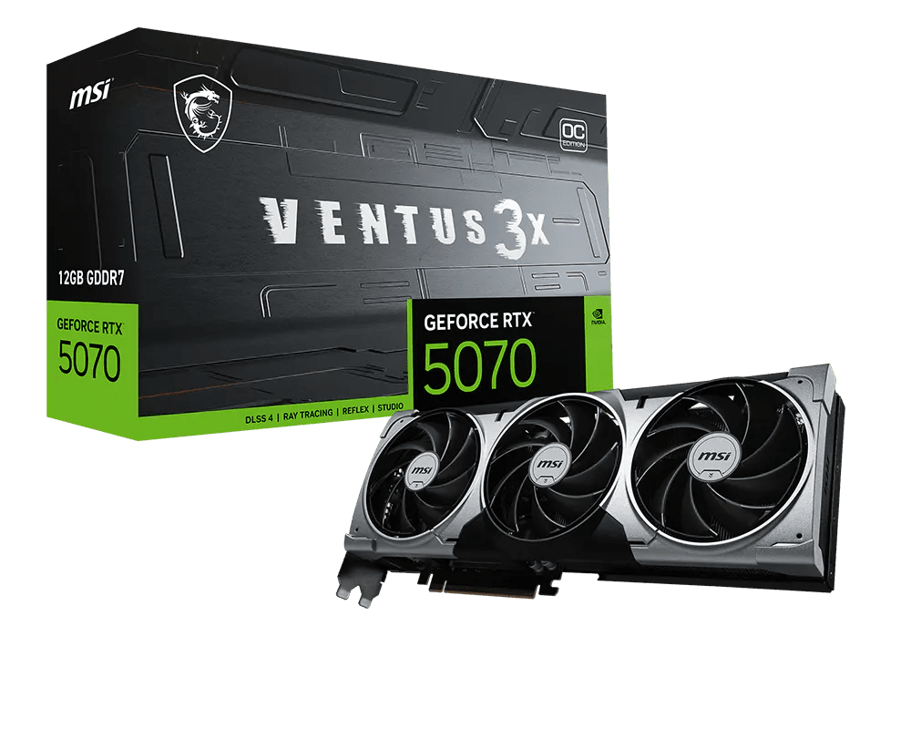 MSI GeForce RTX 5070 12GB Ventus 3X OC Graphics Card -  - Vektra Computers LLC