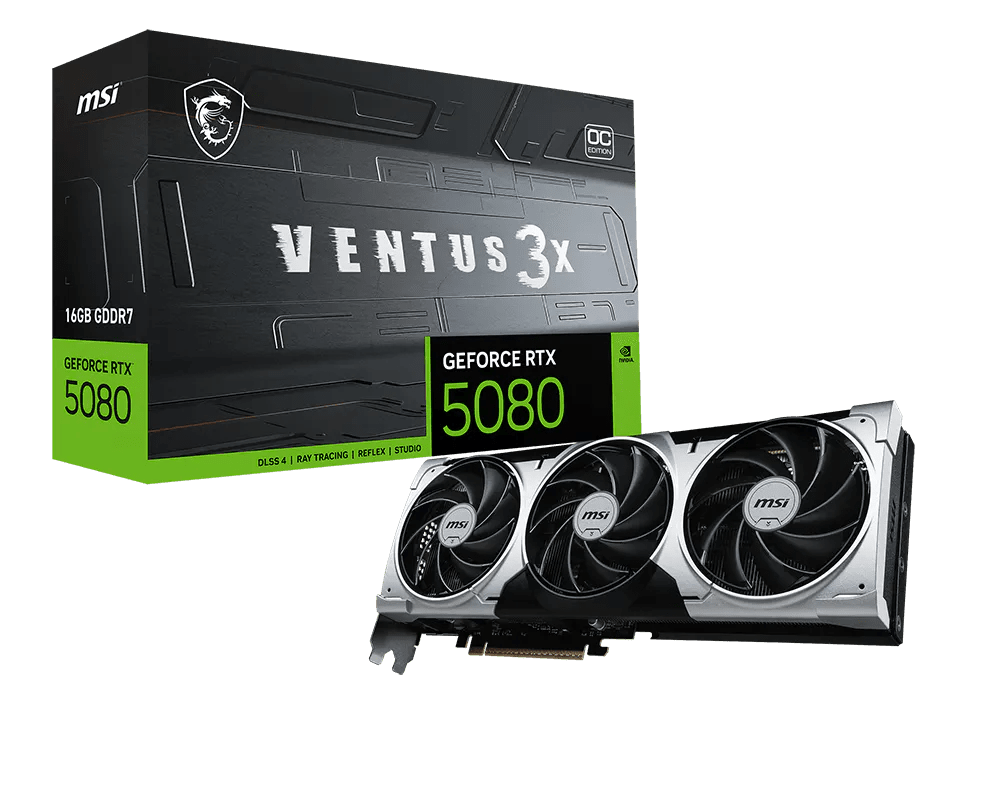 MSI GeForce RTX 5080 16G VENTUS 3X OC PLUS Graphics Card - 0824142395851 - Vektra Computers LLC