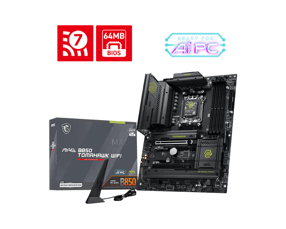 MSI MAG B850 TOMAHAWK WIFI | AM5 ATX Motherboard -  - Vektra Computers LLC