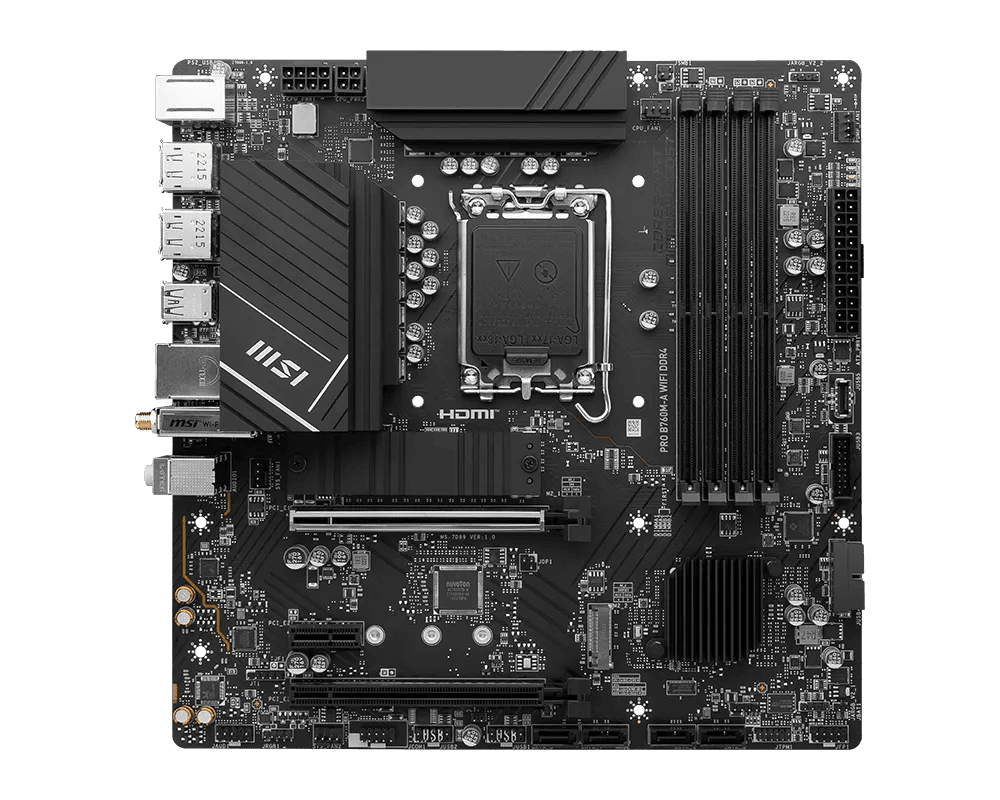 MSI PRO B760M-A WIFI DDR4 | LGA1700 mATX Motherboard -  - Vektra Computers LLC