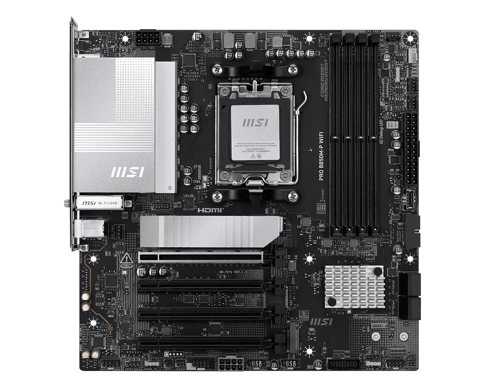 MSI PRO B850M-P WIFI | AM5 mATX Motherboard -  - Vektra Computers LLC