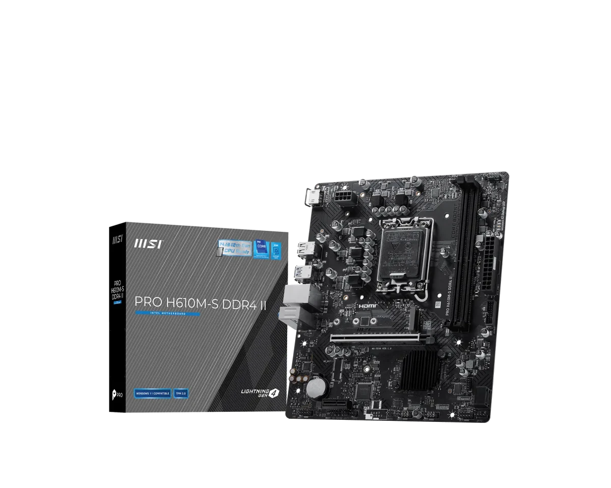 MSI PRO H610M-S DDR4 II | LGA1700 mATX Motherboard -  - Vektra Computers LLC