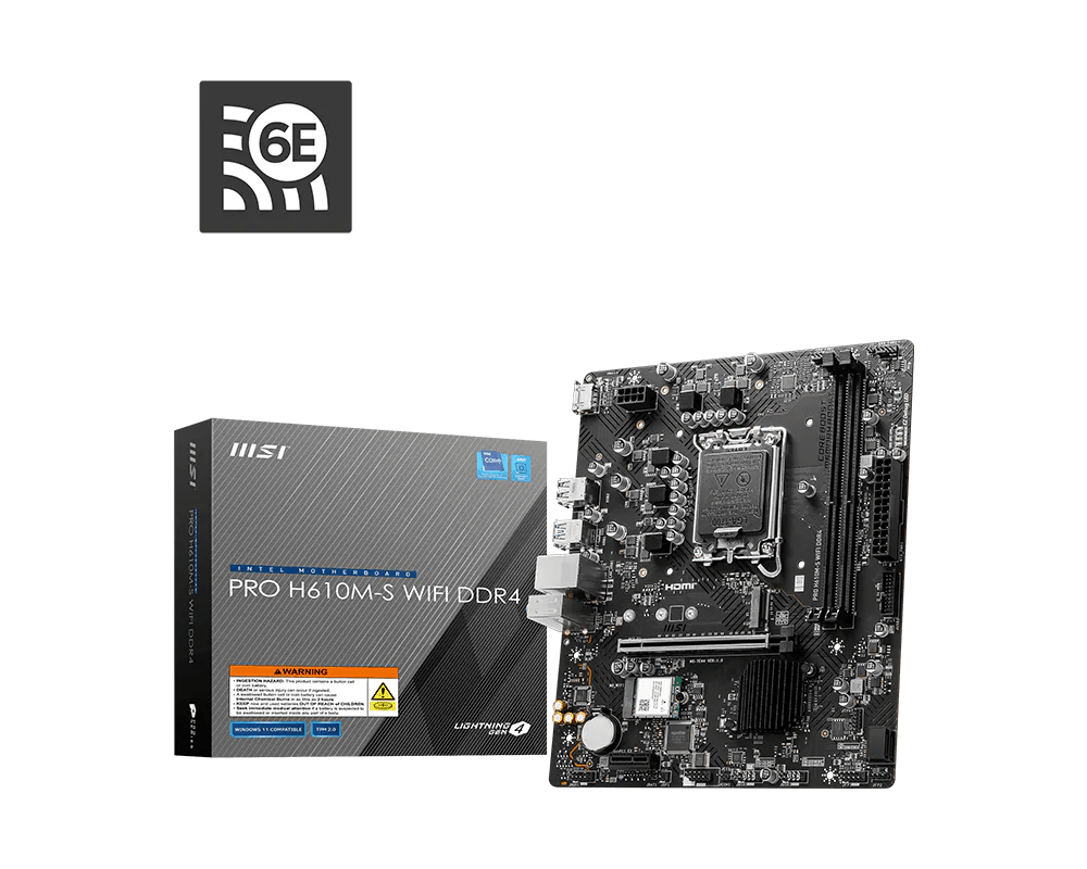 MSI PRO H610M-S WIFI DDR4 II | LGA1700 mATX Motherboard -  - Vektra Computers LLC