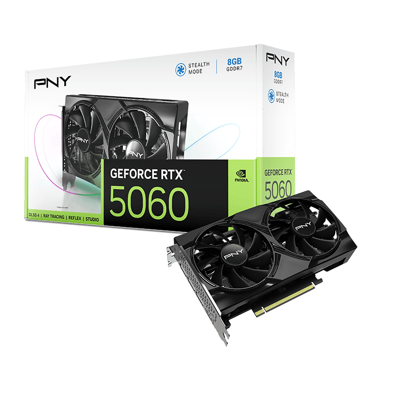 PNY GeForce RTX 5060 8GB Dual Fan Graphics Card -  - Vektra Computers LLC
