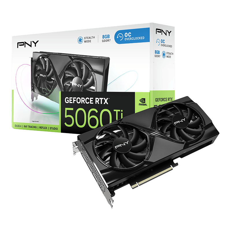 PNY GeForce RTX 5060 Ti 8GB Dual Fan OC Graphics Card -  - Vektra Computers LLC