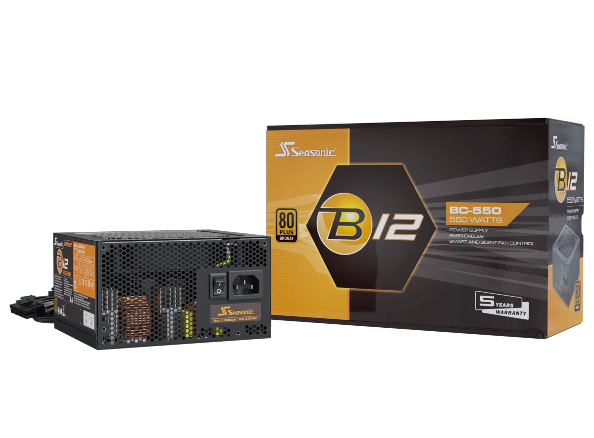 Seasonic B12 BC Series Non - Modular 80 Bronze Power Supply - 4711173876748 - Vektra Computers LLC