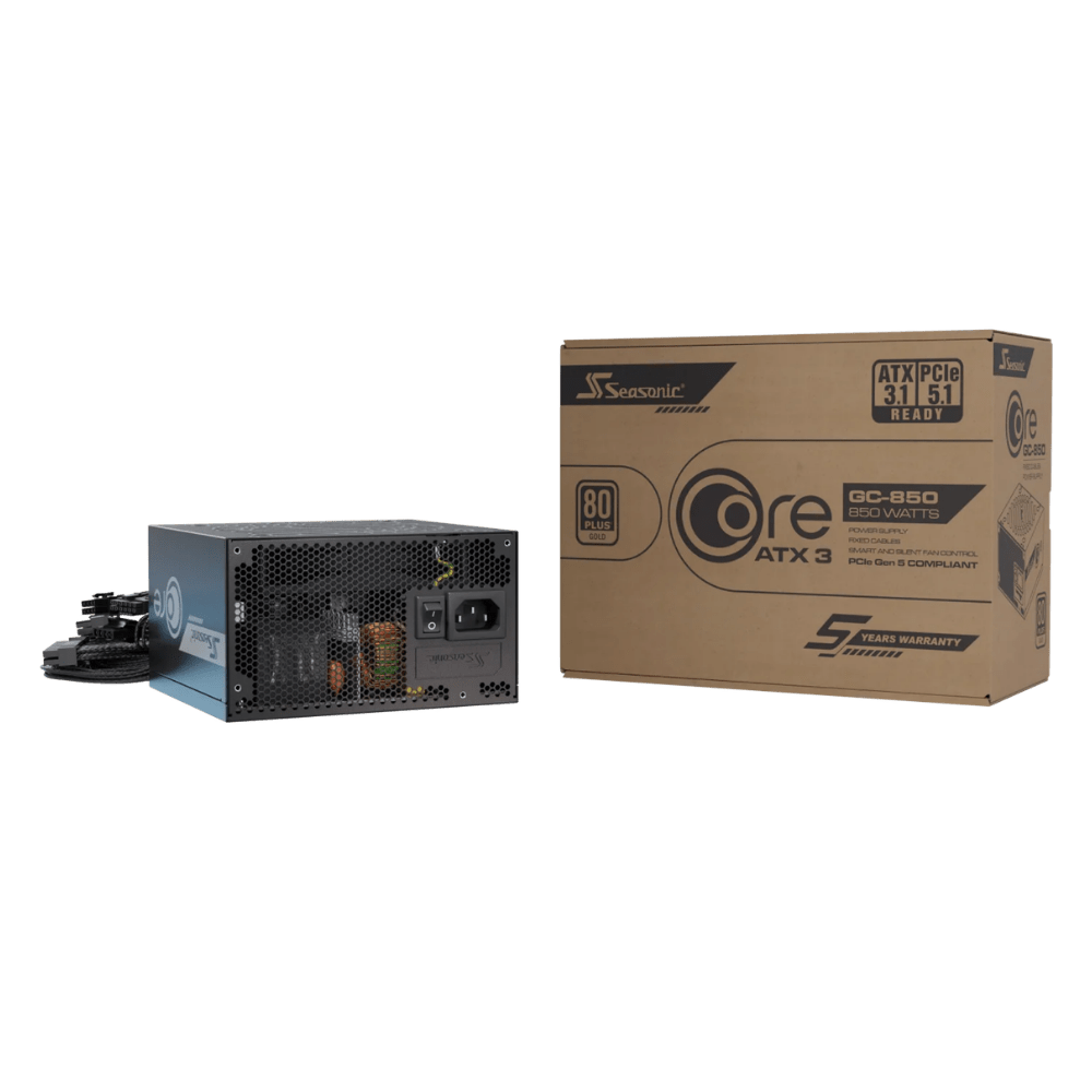 Seasonic CORE GC - 850 850W 80+ Gold ATX 3.1 Power Supply - 4711173879114 - Vektra Computers LLC