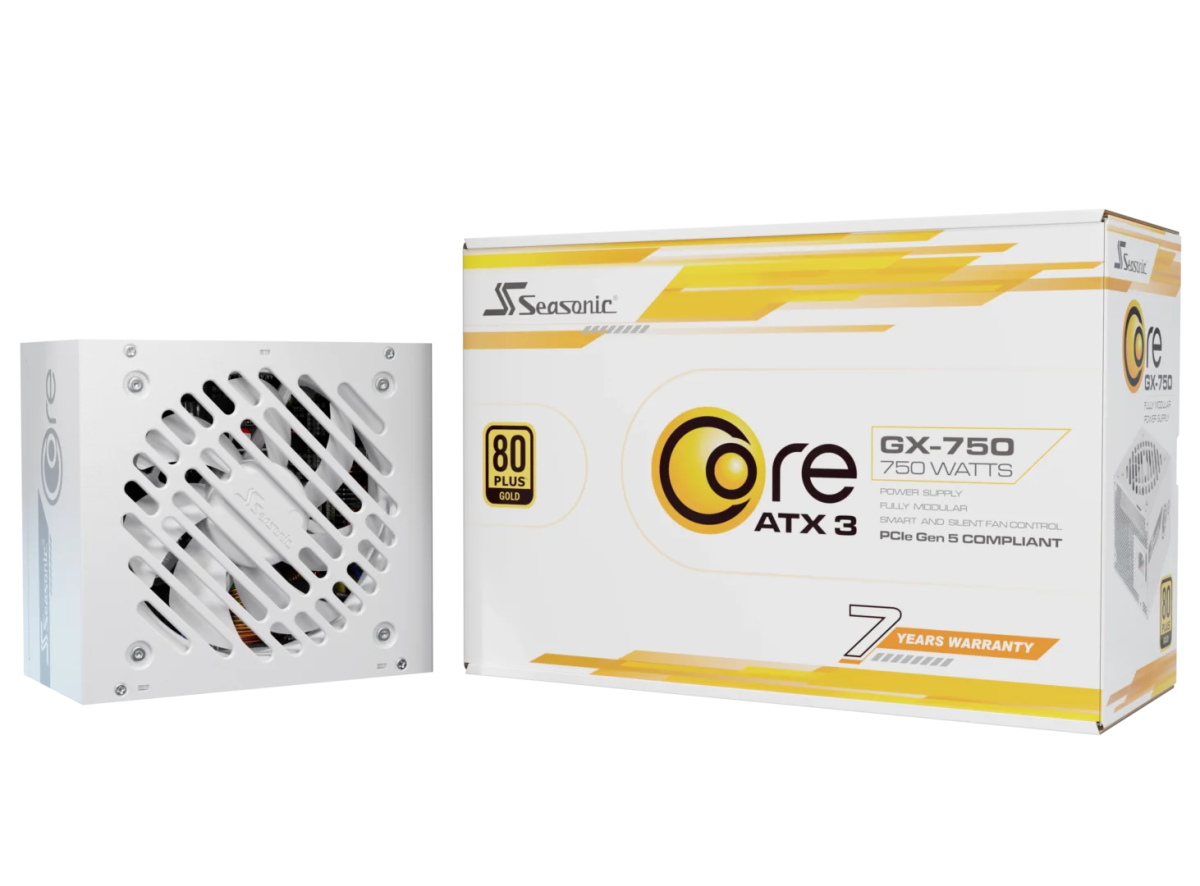 Seasonic CORE GX - 750W White ATX 3.1 80+Gold Fully Modular Power Supply (Copy) -  - Vektra Computers LLC