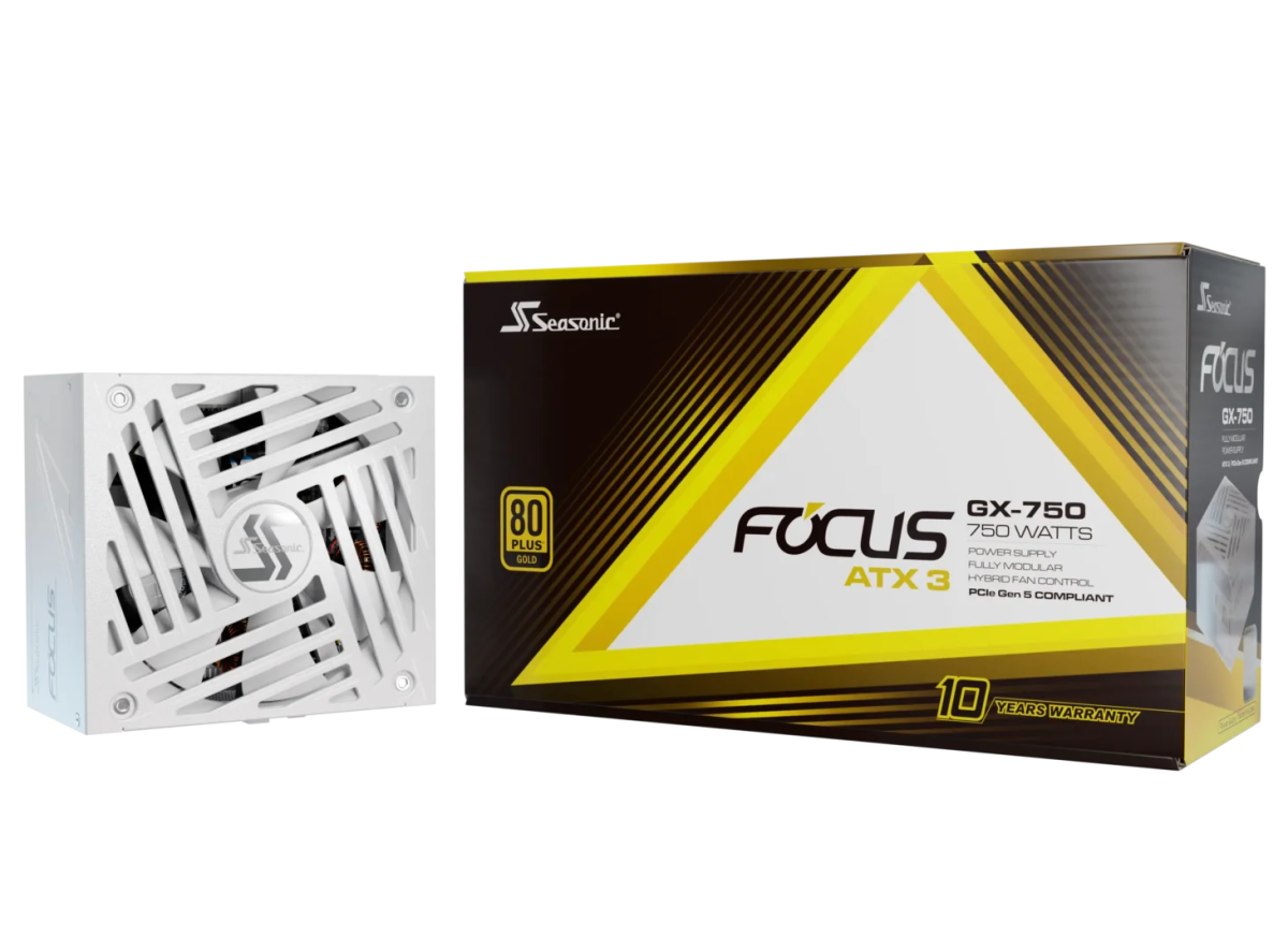SEASONIC FOCUS GX White ATX 3.1 750W Power Supply | ⁠SRP - FGX751 - A5A32SF - W - Vektra Computers LLC