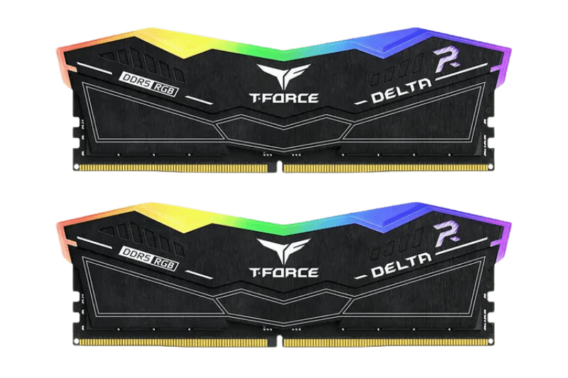 T - FORCE DELTA RGB DDR5 DESKTOP MEMORY BLACK 32GB(2x16GB) 6000MHz CL38 | FF3D532G6000HC38ADC01 - ‎765441659599 - Vektra Computers LLC