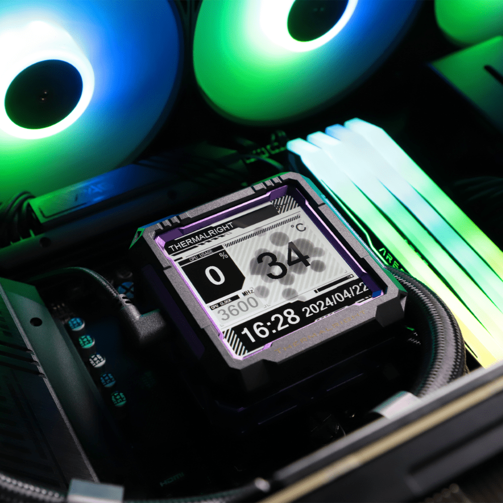Thermalright Frozen Warframe Pro 360 Black ARGB | 360mm AIO Liquid Cooler with LCD - 814256017862 - Vektra Computers LLC