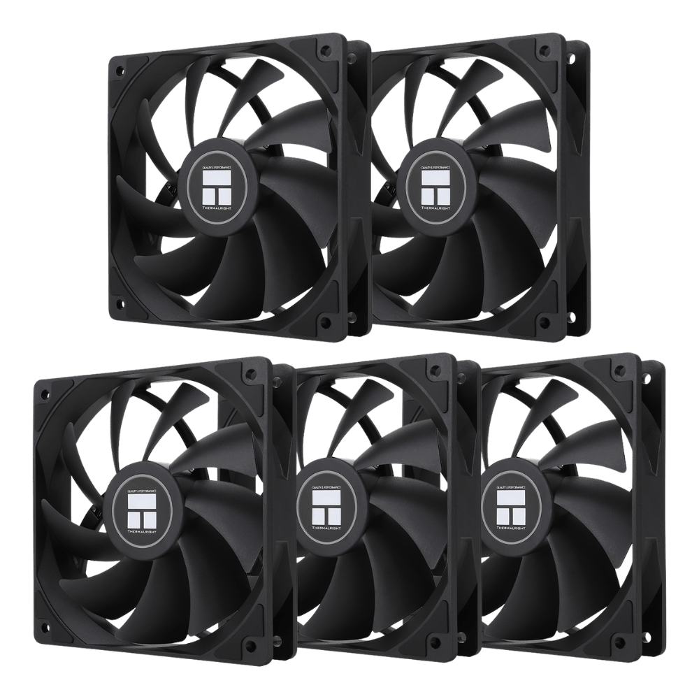 Thermalright TL-C12C 5-Pack | Black 120mm Fan - 814256017640 - Vektra Computers LLC